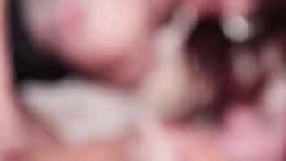 Пышногрудые лесбиянки тискают друг другу сиськи на кровати